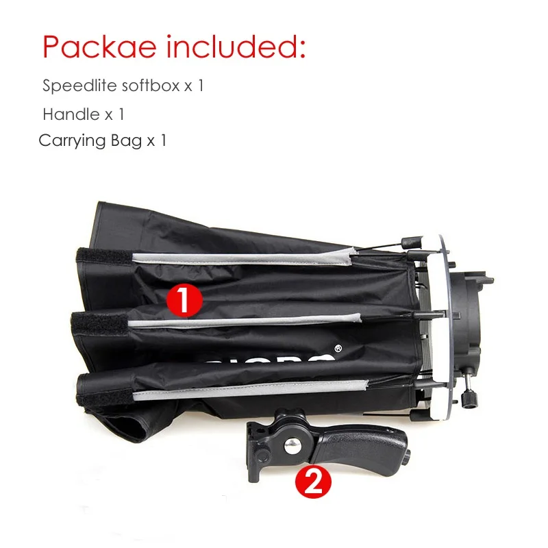 Godox S2 S-Type Halterung mit Softbox Honeycomb Grid Set für Godox V1 AD200 TT350 TT685 V860