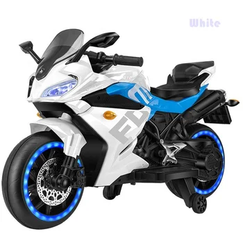 12V Kids Electric Motorcycle Child Motorbike with Wheels Lights Mini Motorcycle Rid On Car Toys for Children