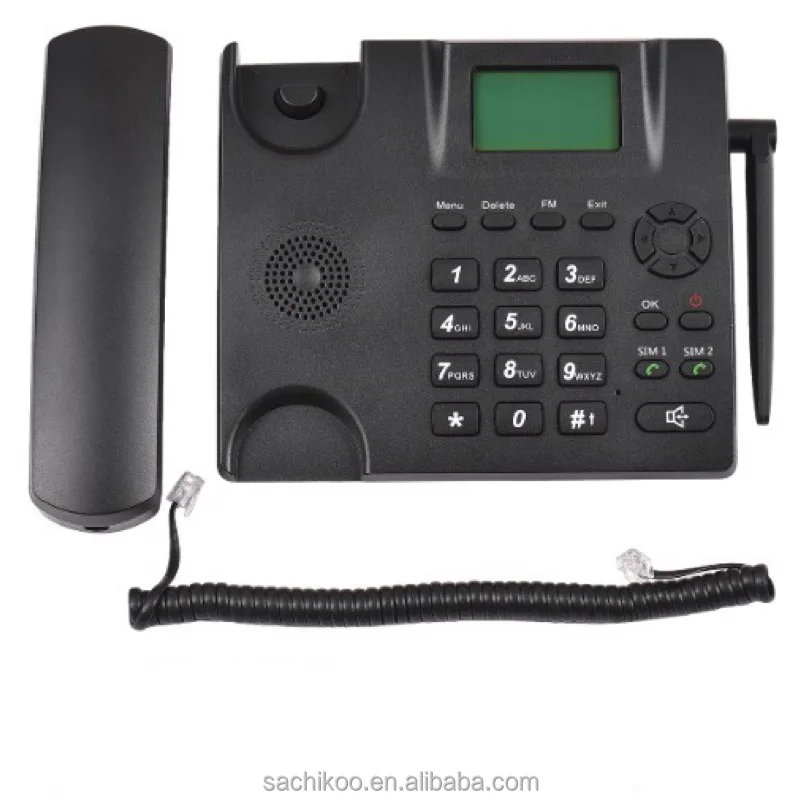Dual SIM Card Access GSM Digital Desktop Fixed Terminal Telephone Cordless Phone for Home or Office Use