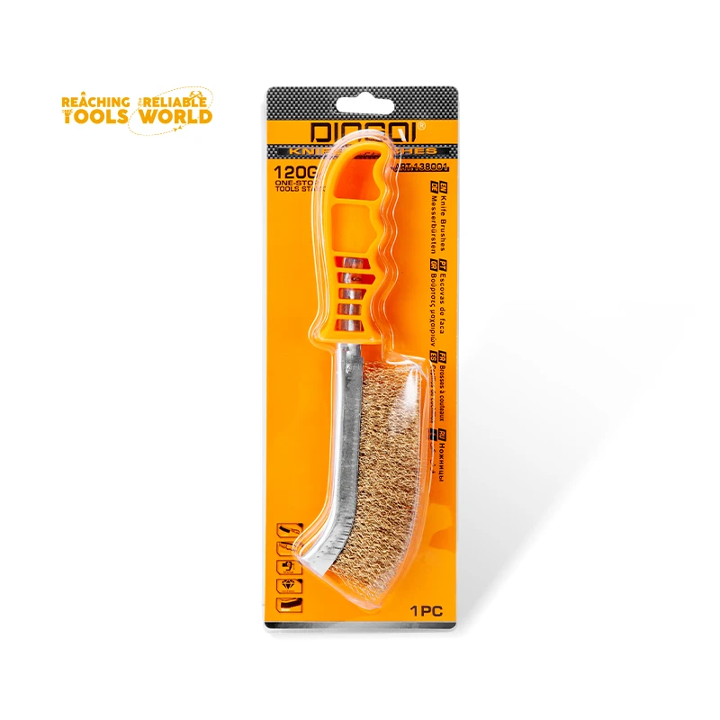 DingQi 230MM High Quality Wire Knife Brush with Plastic Handle for Polishing Metal