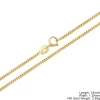 Catena a maglia curb lucida in oro 14K da 1,35 mm