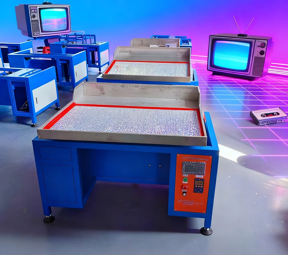 Smooth PLC Semi-Automatic Rhinestone Shaking Machine Efficient Textile Industry Customizable Abnormal Studs Save Time Fast 4