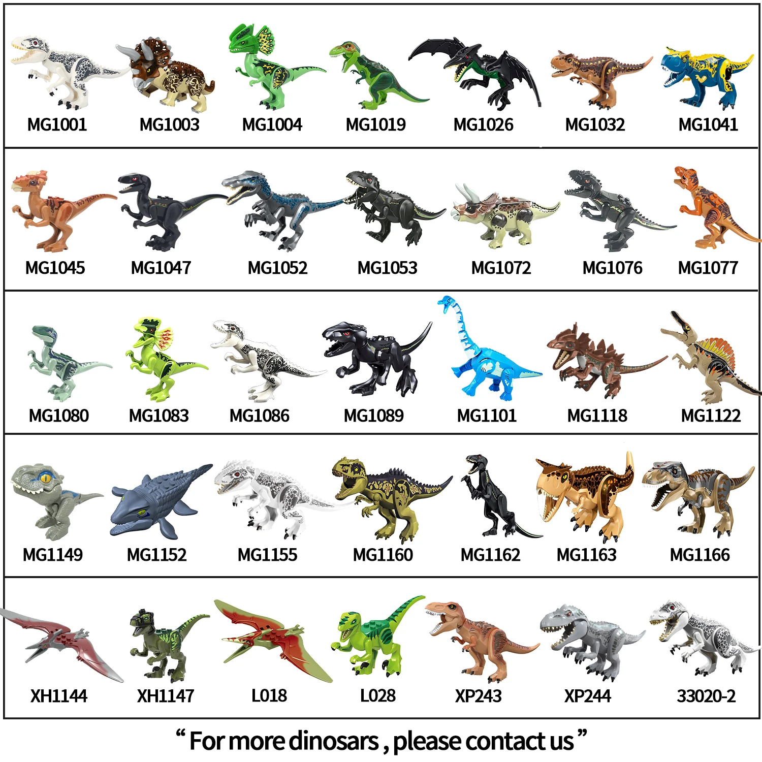 DIY Dinosaur with Storage Box Rex Pteranodon Dilophosaurus Triceratops MOC Building Block Sets Educational 2023 Kids Gift Toys
