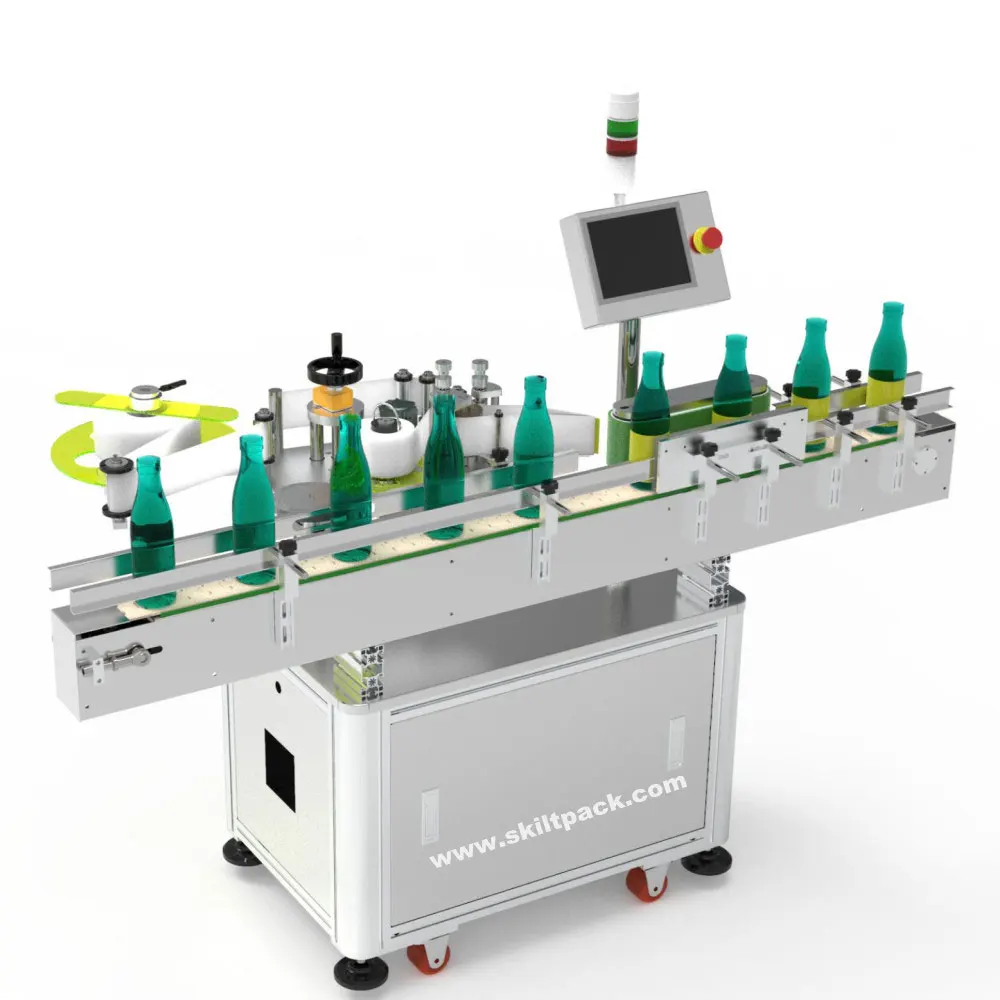SKILT Automatic Round Jars Labeling Machine  with Date Printer