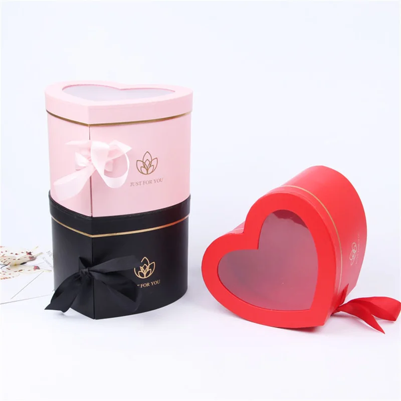 Flower Box Preserved Rose Floral Mothers Day Heart Wholesale Square