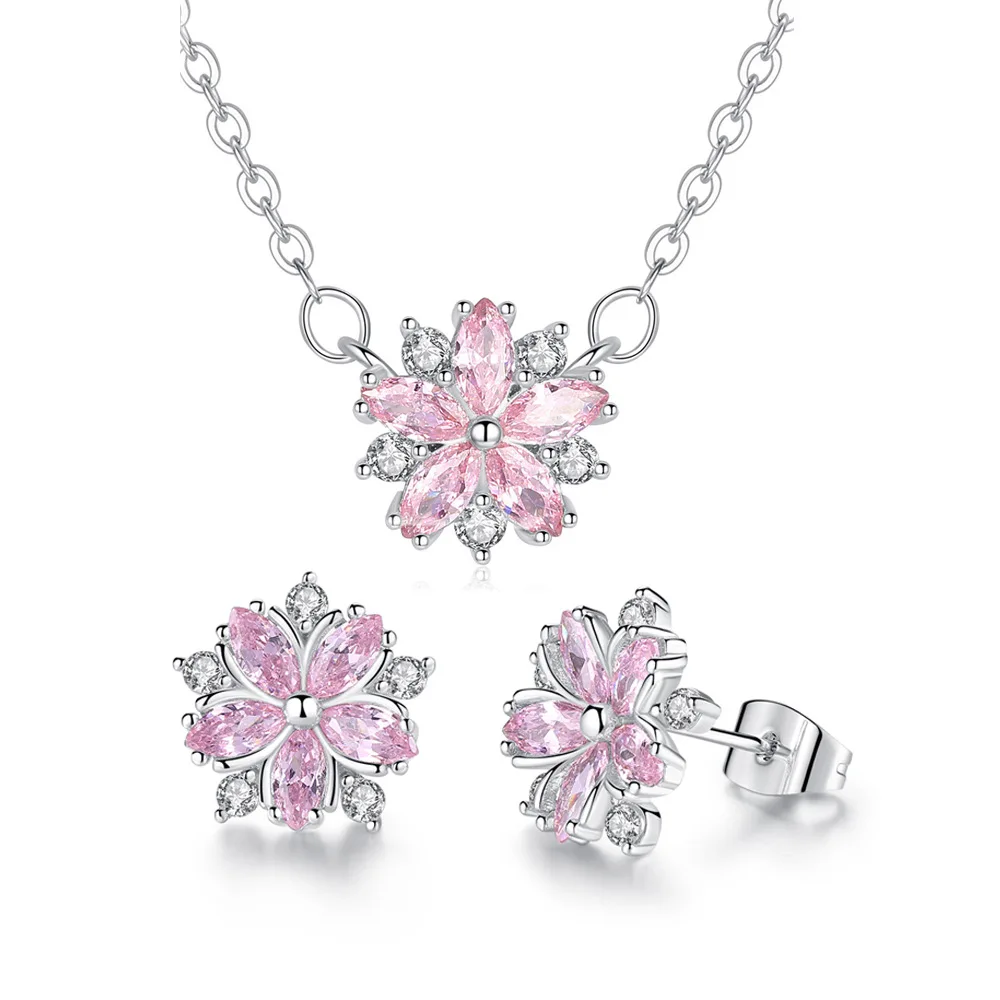 Korean Style Korean Double Heart Pink Diamond Necklace for Women Cute Peach  Heart Zircon Small Pendant Caibao Love Pendant - AliExpress