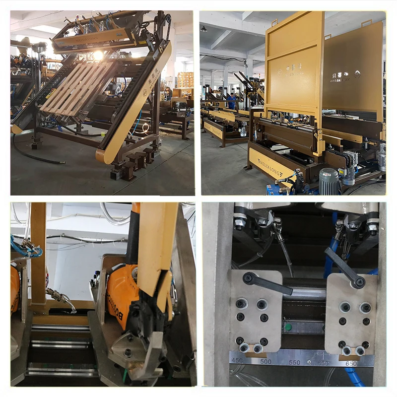 Full Automatic Stringer Nailing Stacking Wood Pallet  Making Machine