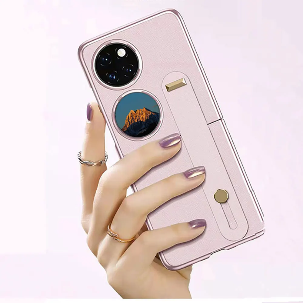 Funda de Cuero para Teléfono para Huawei Pocket2 Funda Electrochapada Casos Simples Soporte Flip Agujero de Precisión Sjk435 Laudtec  