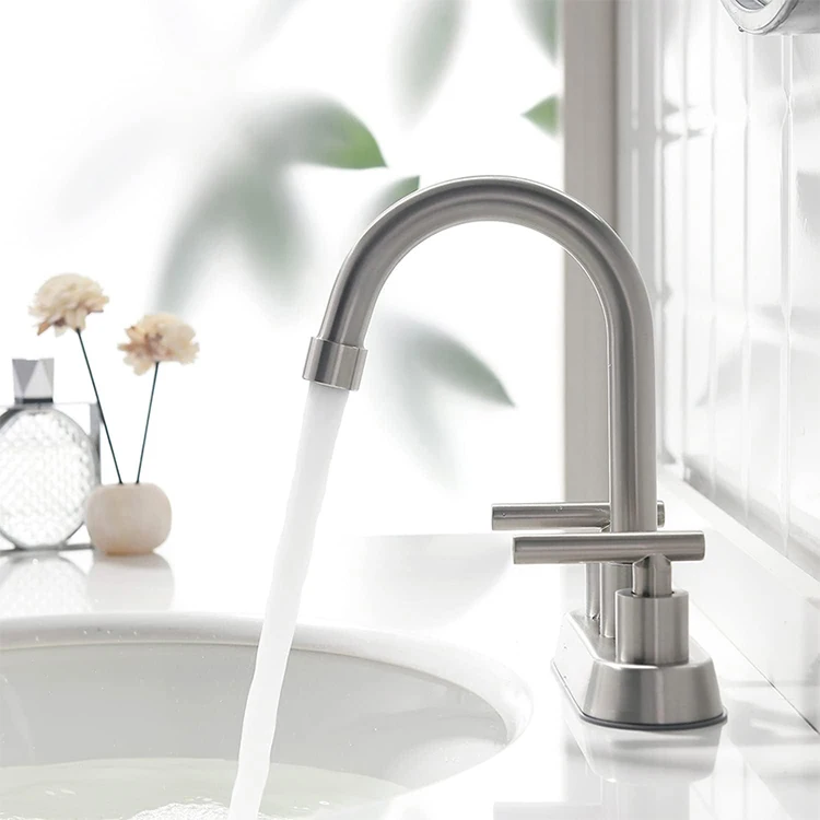 Wholesale Modern Double Handle Wash Basin Faucets Taps Processing ...