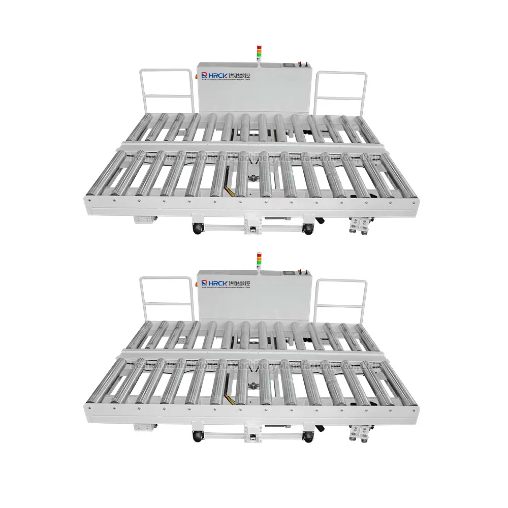 Unmanned conveyor bend RGV for panel furniture packaging production line