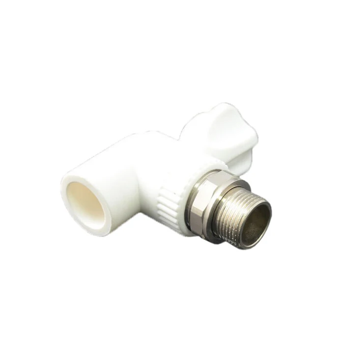 plastic ppr male threaded elbow ball valve