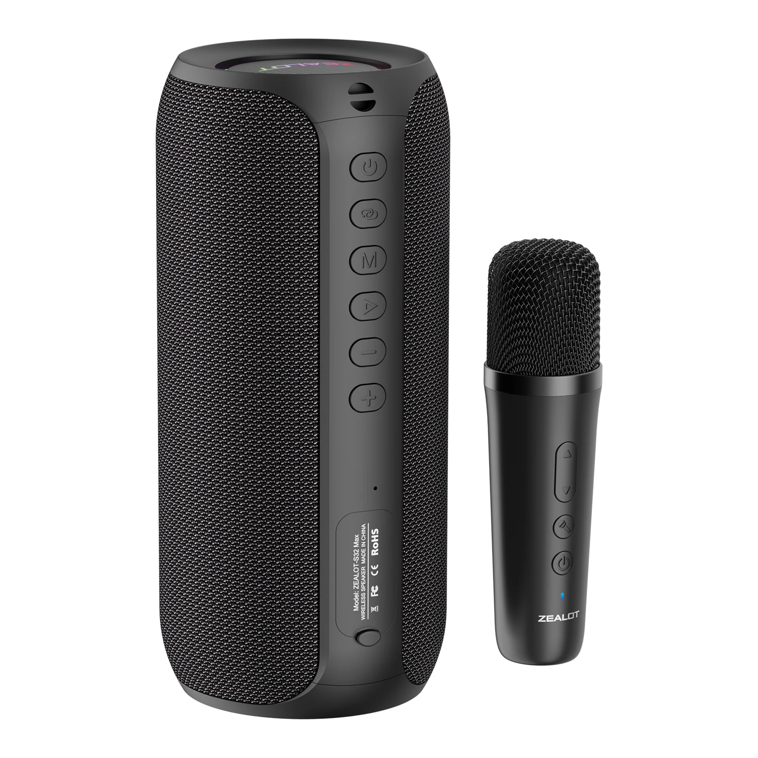 Portable Karaoke Speaker with Wireless Microphone & RGB Lights