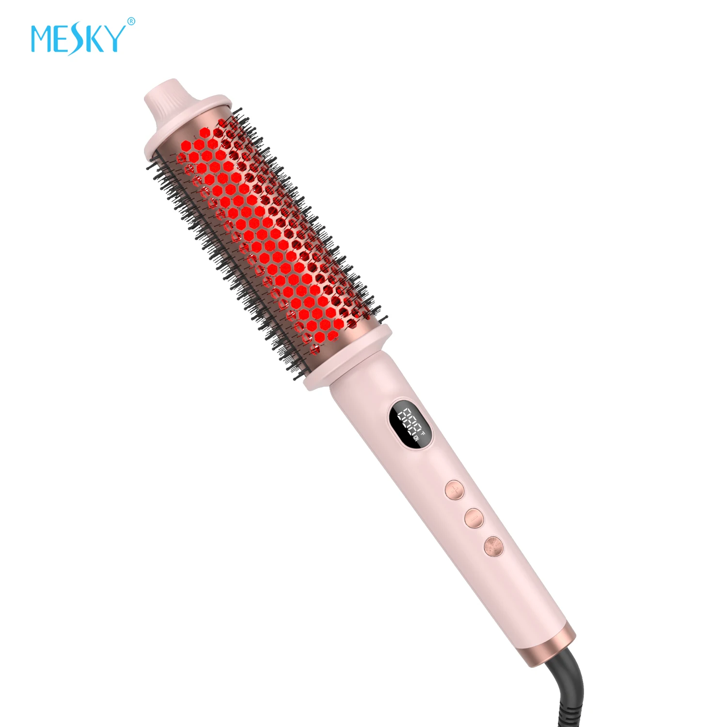 MESKY New Hot Thermal Brush with LCD Display Infrared Curling Comb for Household Hotel Commerce Use