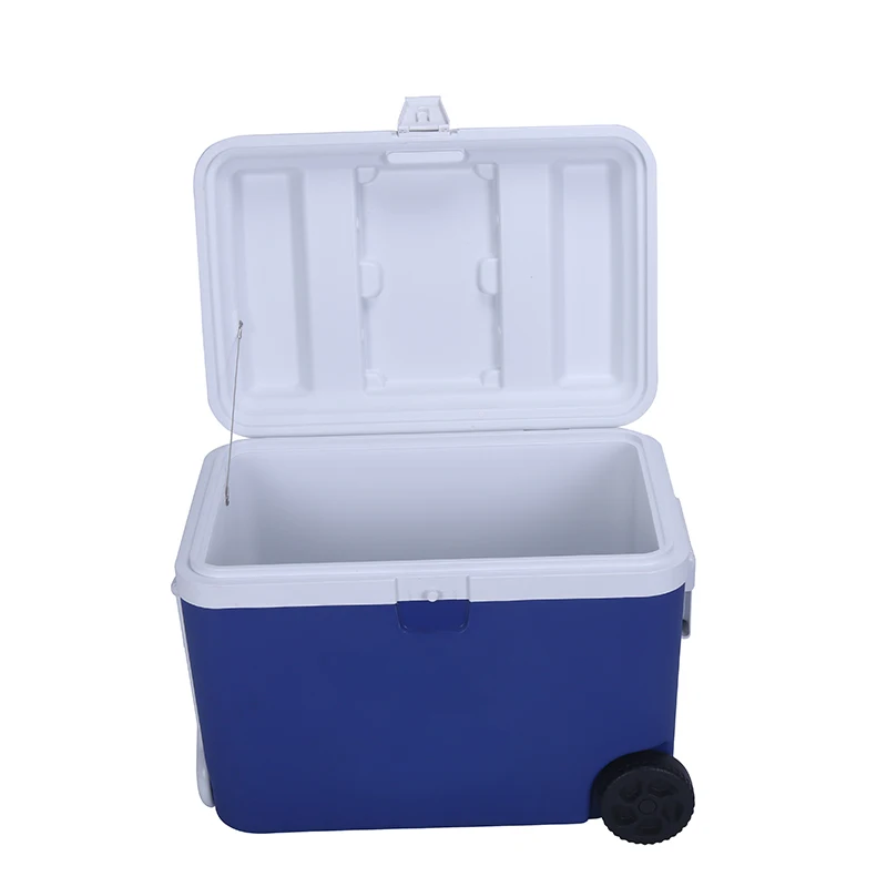 AS5000 50L Customized Big Size Insulated Plastic Tuna Ice Cooler Foam Box Styrofoam With Wheel