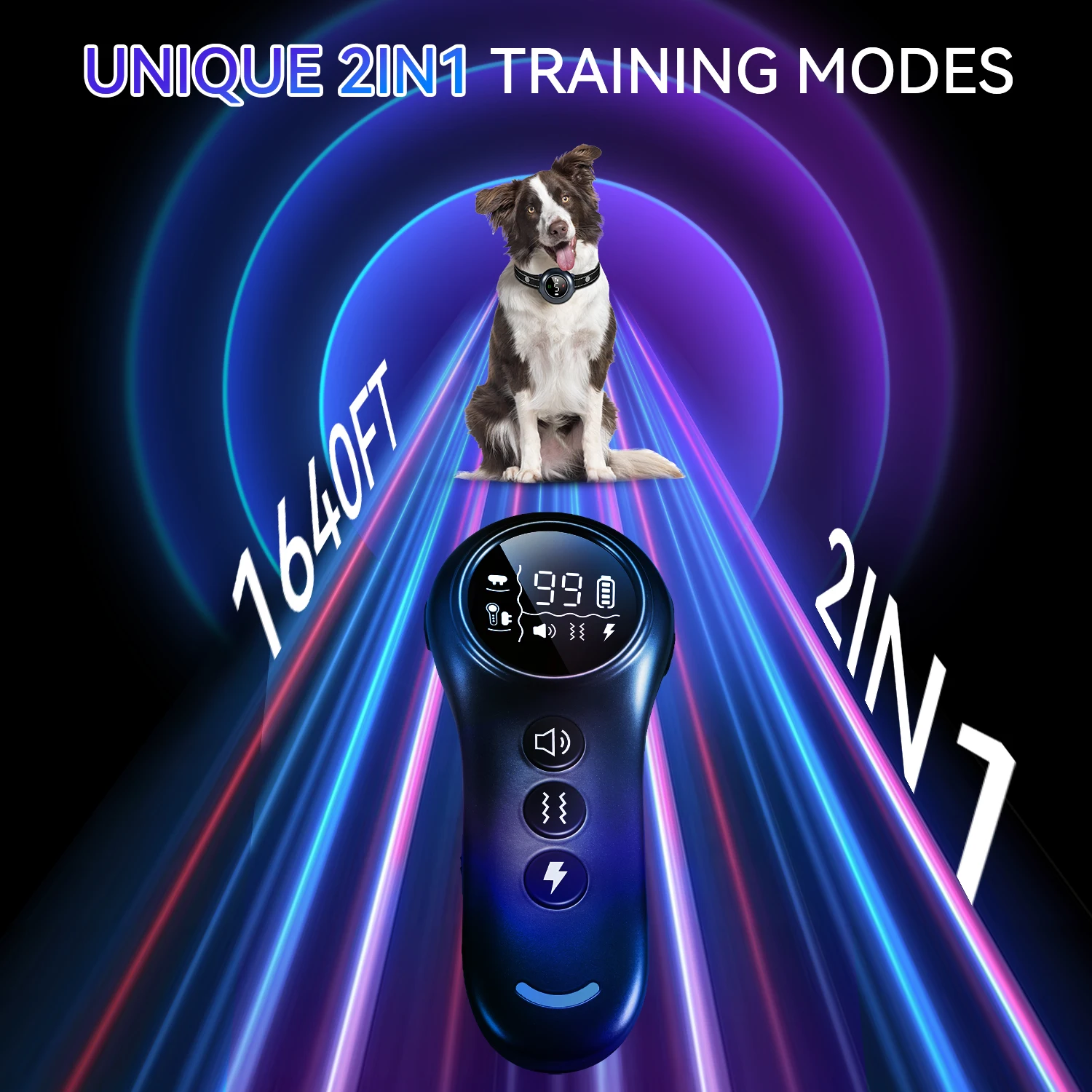 2024 New 2 In 1 Dog Training Collar And Anti Bark Dog Collar