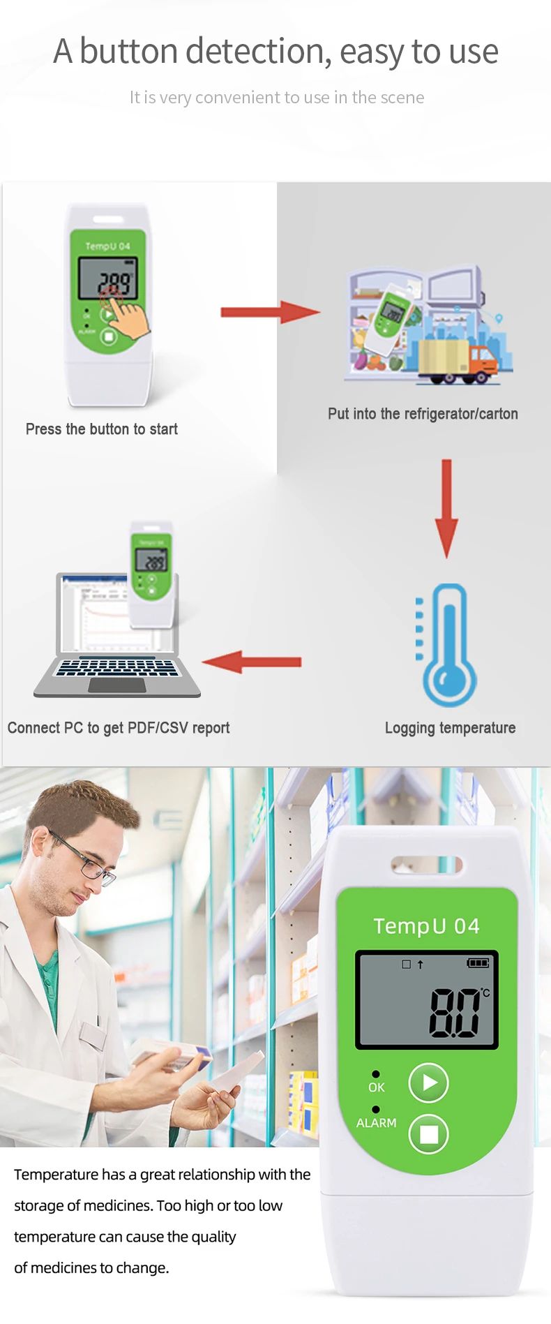 Tempu04 Multi Use Data Logger - Reliable Temperature Monitoring