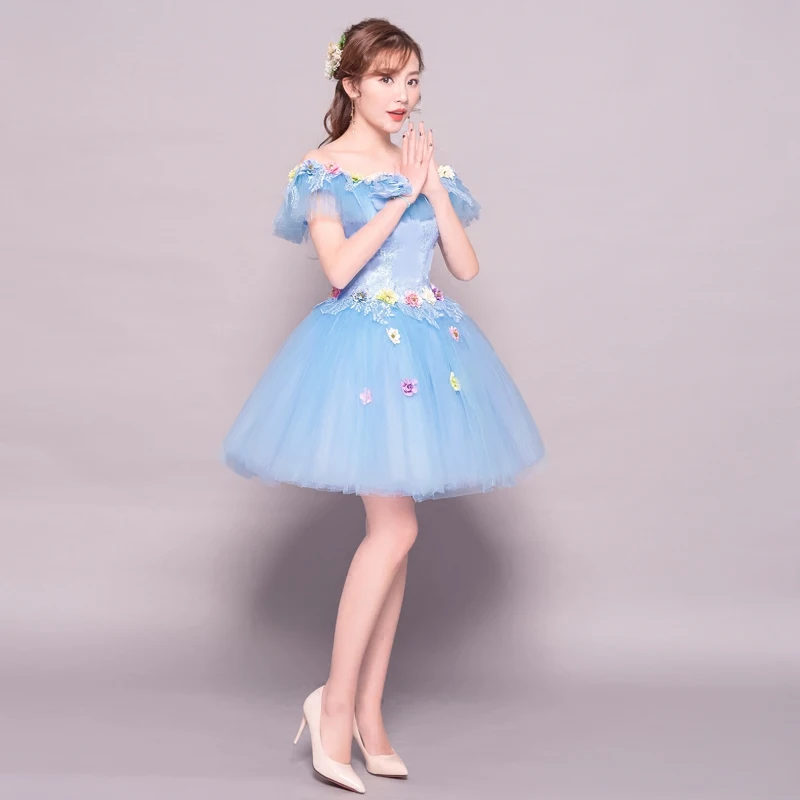 short birthday dress for women A Line Strapless Tiered Tulle Short Birthday Dress Sweet 16 Dress WD24   winkbridal