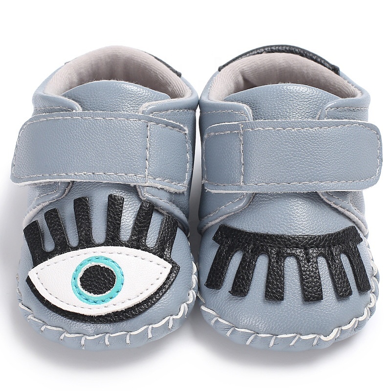 EVERTOP high quality cartoon design soft sole PU leather cute baby shoes toddler loafers