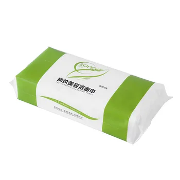 OEM 60gsm Soft Makeup Remover Cotton Wipes 100% Biodegradable Hypoallergenic Disposable Face Towel Clean Skin Towel