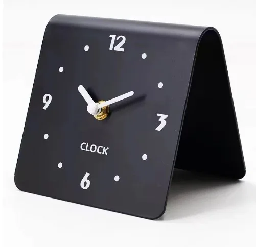 Desktop Analog Quartz Desk Clocks Silent No-Ticking Sweep Movement Battery Operated Mini Wall Clock Room Decor for Office,Home
