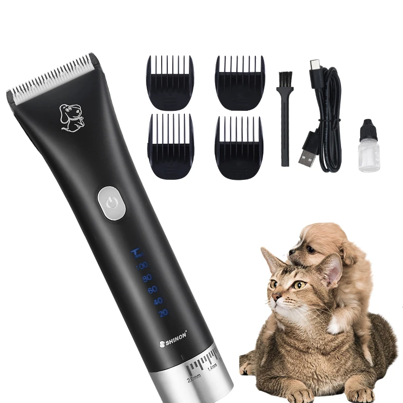 SH2625 Low Noise Rechargeable Cordless Dog Cat Grooming Kit Quiet pet Ceramic Hair Clippers