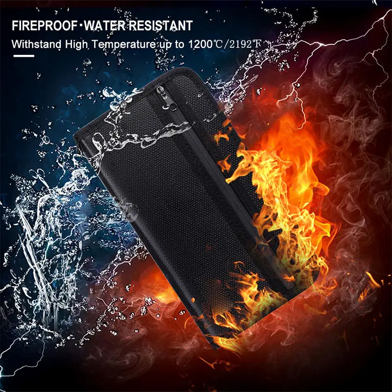 YIHUAXING Multiple Layers Water and Fire Resistant Passport Holder Passport Bag WIth Zipper
