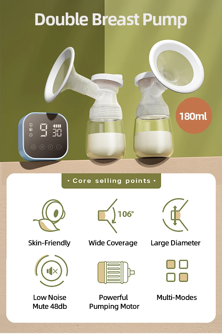 New Hospital Grade Double Breast Pump Milk Feeding Suction Pump