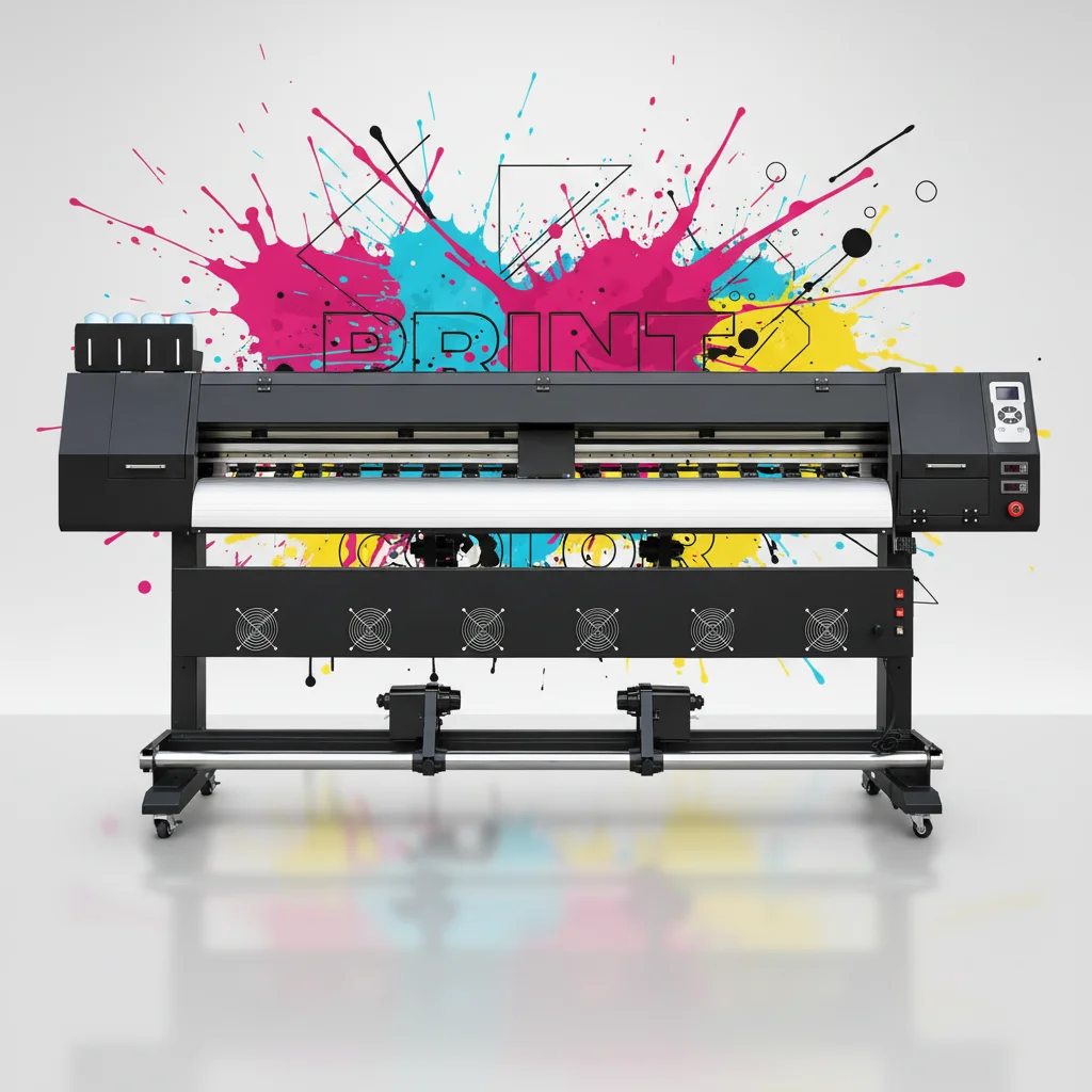 High Speed Sublimation Printer XP600 1900mm Double Head Android/iOS Control 2400 DPI for Textile Fabric T-Shirt Banner Printing