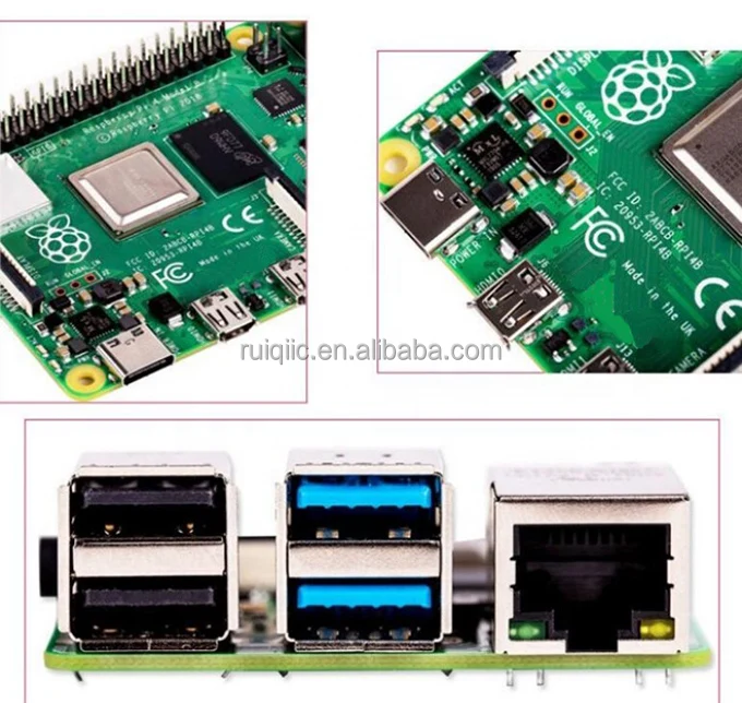 Raspberry Pi 4 Model B With 1/2/4gb Ram Bcm2711 Quad Core Cortex-a72 ...