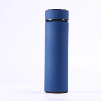Custom Logo Matte Design Straight Cup Insulated Stainless Steel Thermos Water Bottle Business Gift with Filter