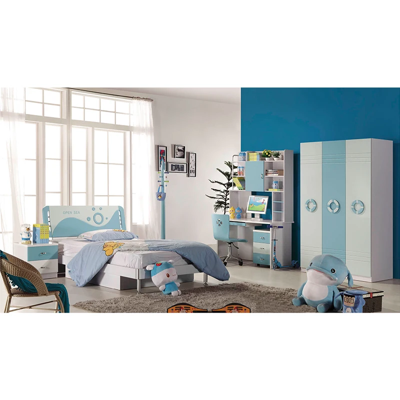 Luxury Design Single Bed Bedroom Set Children Furniture Set for