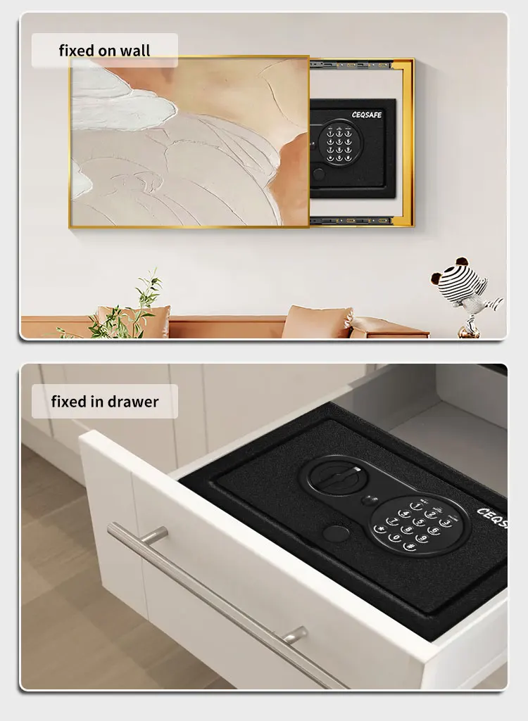 CEQSAFE Home Digital In-Floor Safe Hidden Wall Safe Box Top Opening Drawer Safe supplier