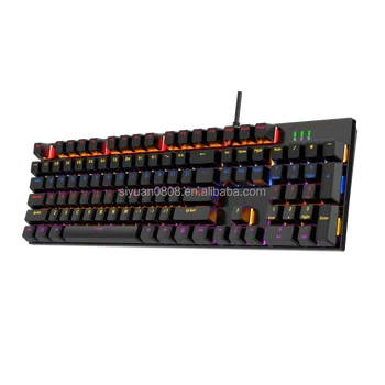 Factory price direct sale wired USB104 keys mechanical keyboard RGB backlight ergonomic computer mechanical gaming keyboard
