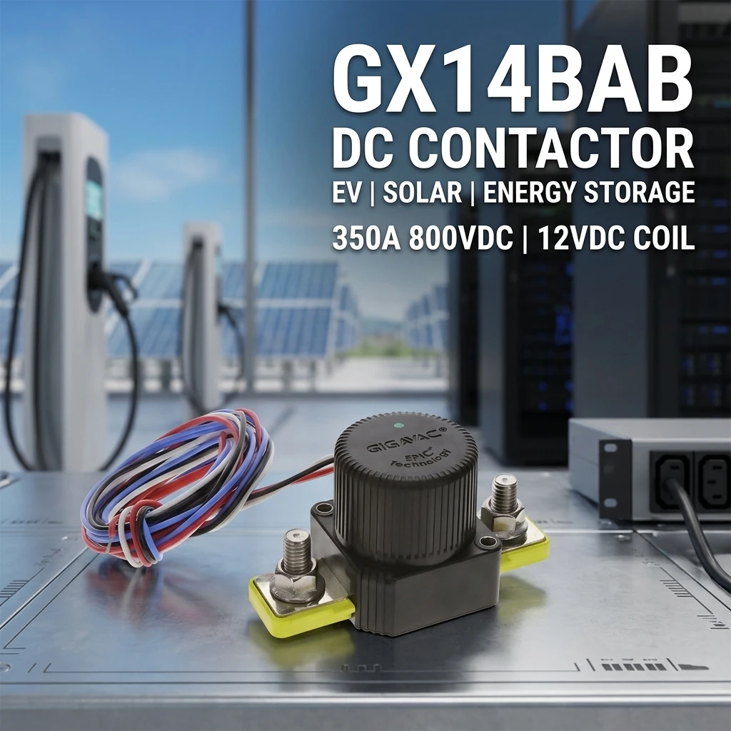 สวิตช์ควบคุมกำลังไฟฟ้าแบบรีเลย์พลังงานสะอาดรุ่น GX14BAB สำหรับ Sensata-Gigavac กระแส 350A แรงดันขดลวด 12VDC สูงสุด 800VDC ประสิทธิภาพคงที่เหมาะสำหรับอุปกรณ์ทางการแพทย์