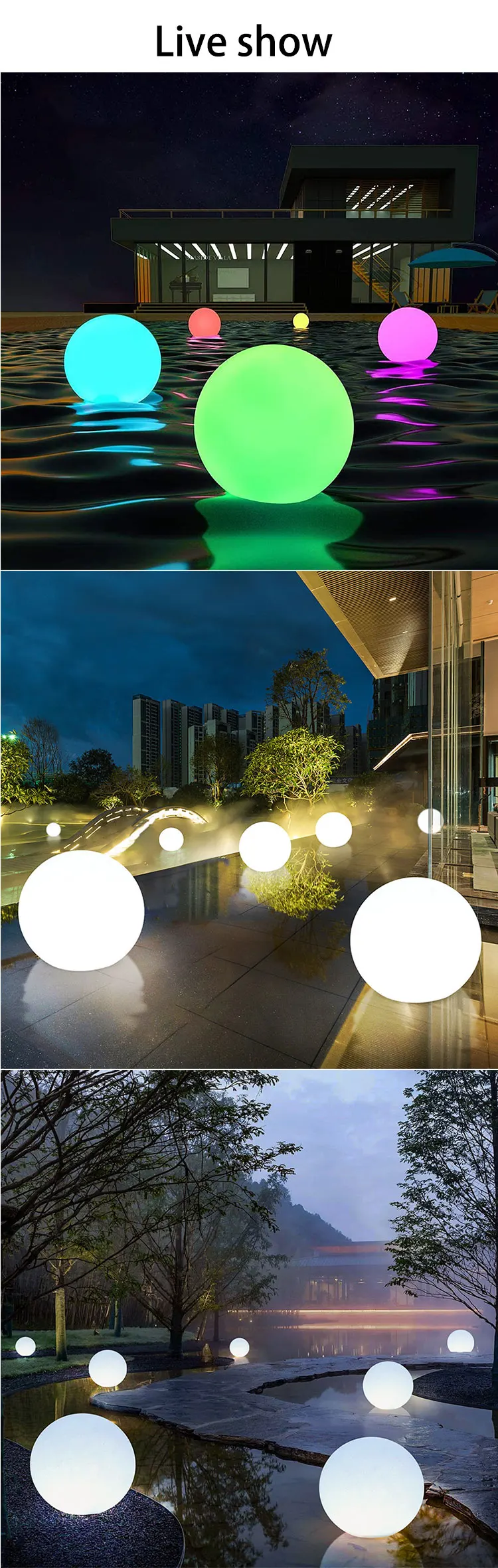 luci rotanti led ball