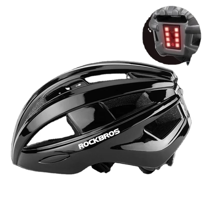 ROCKBROS Headlight Smart Helmet With USB Charging Led Light Headlamp MTB  Road Bicycle Cycling Safety Helmet