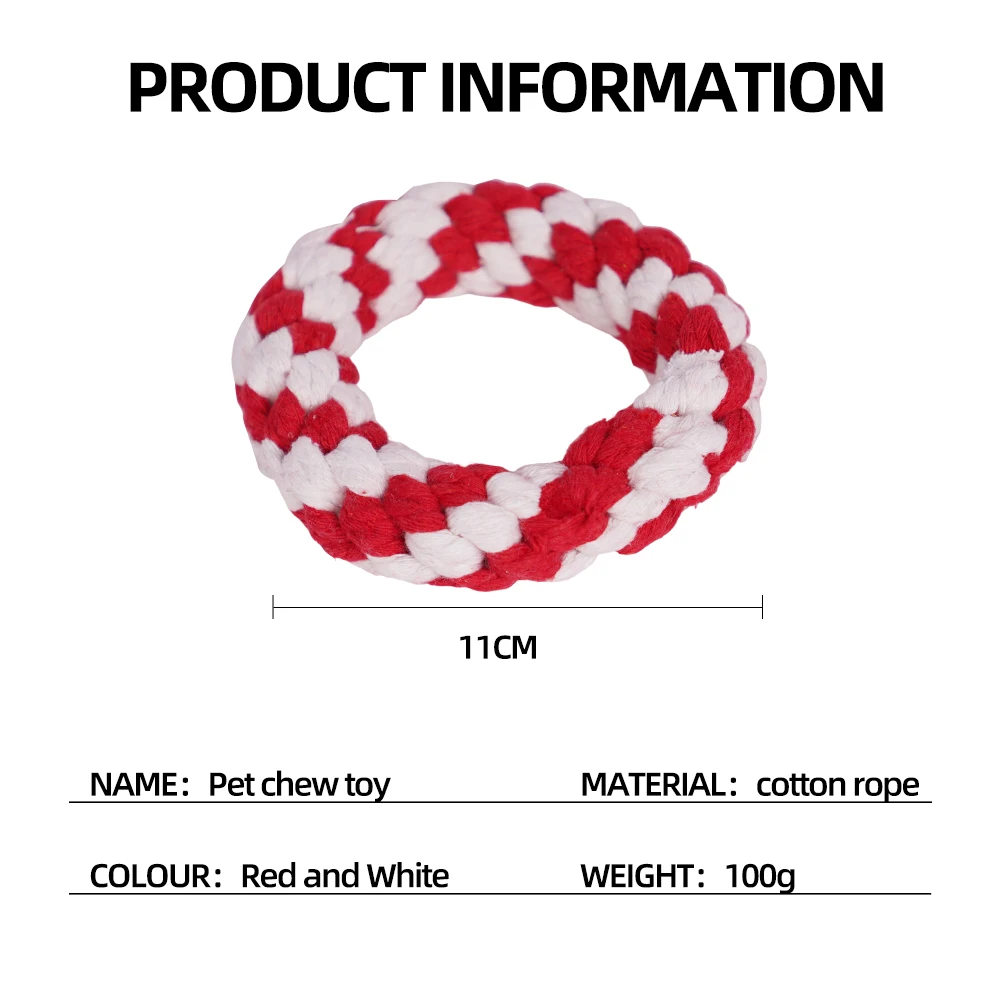 Christmas dog rope toy size reference 11cm