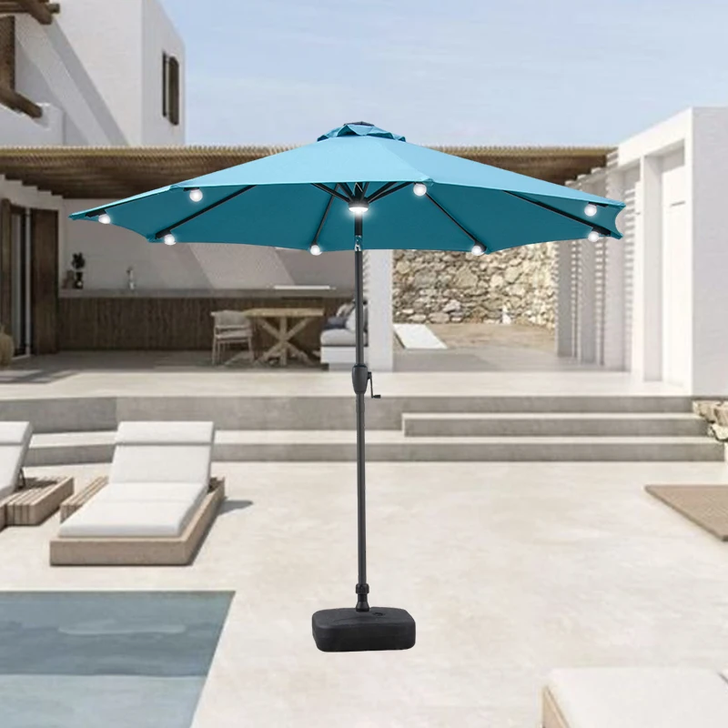 Commercial Custom Beach Umbrella UV Protection Solar Charger Umbrella Beach Chair Umbrella