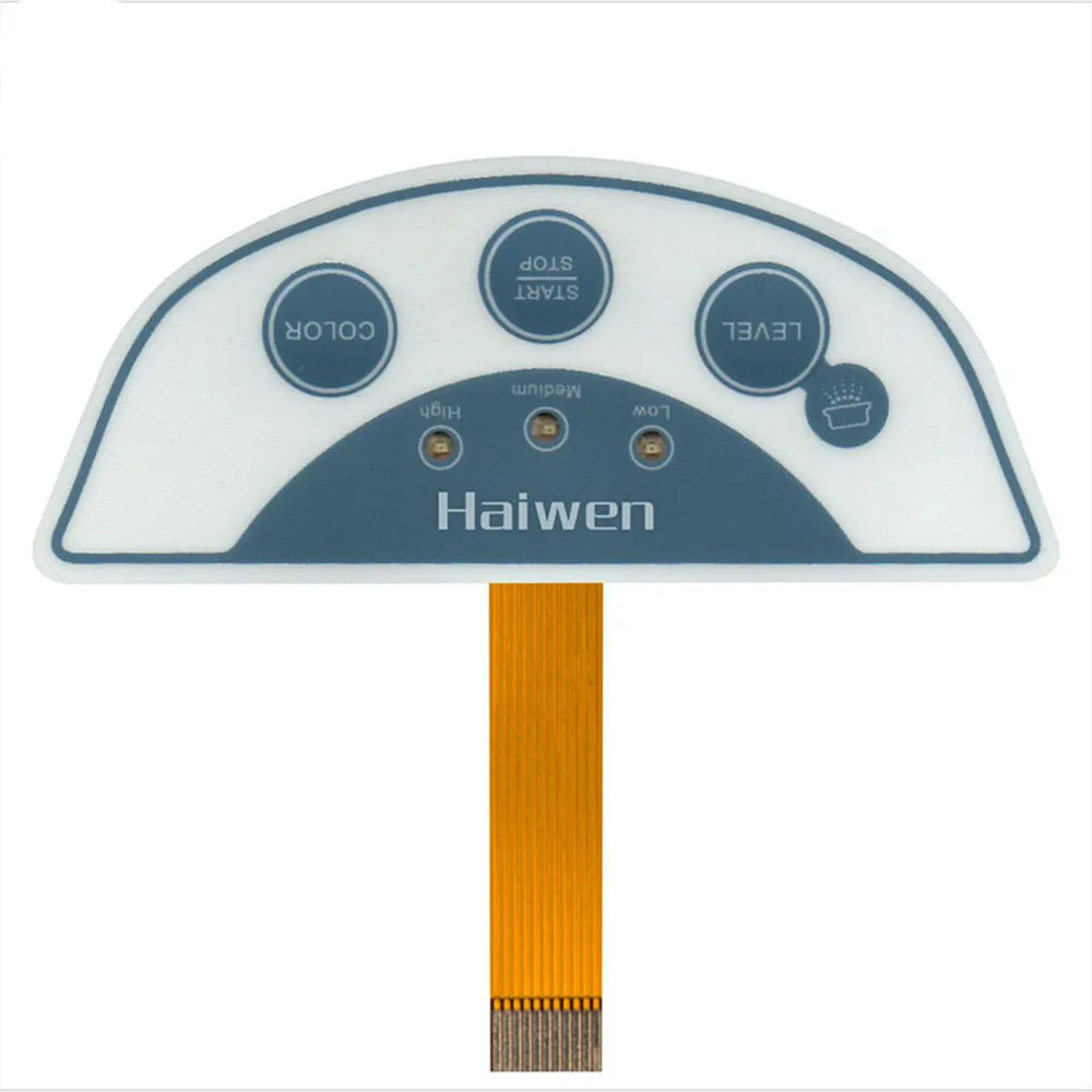 Custom waterproof FPC membrane keypad with LED light from Shenzhen factory