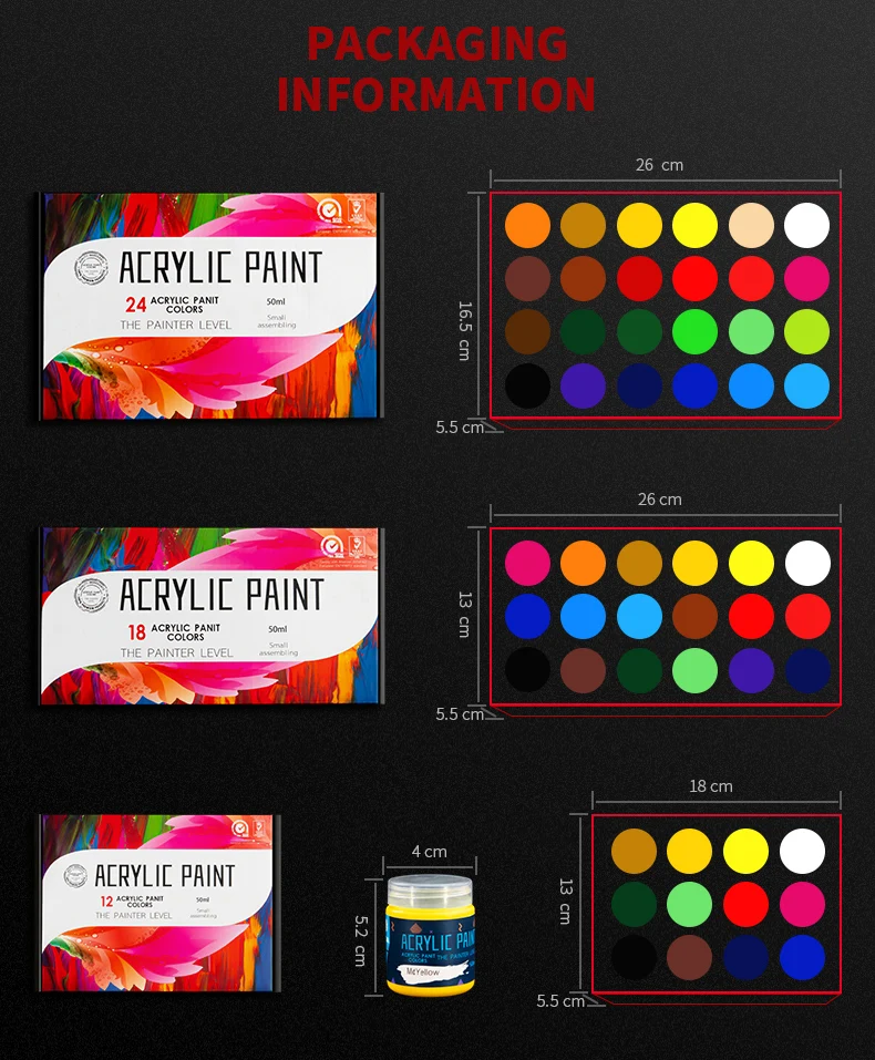 Acrylic Paint Set 24colors 50ml Best Quality For Art Paints Diy Acrylic Paint Buy Acrylic