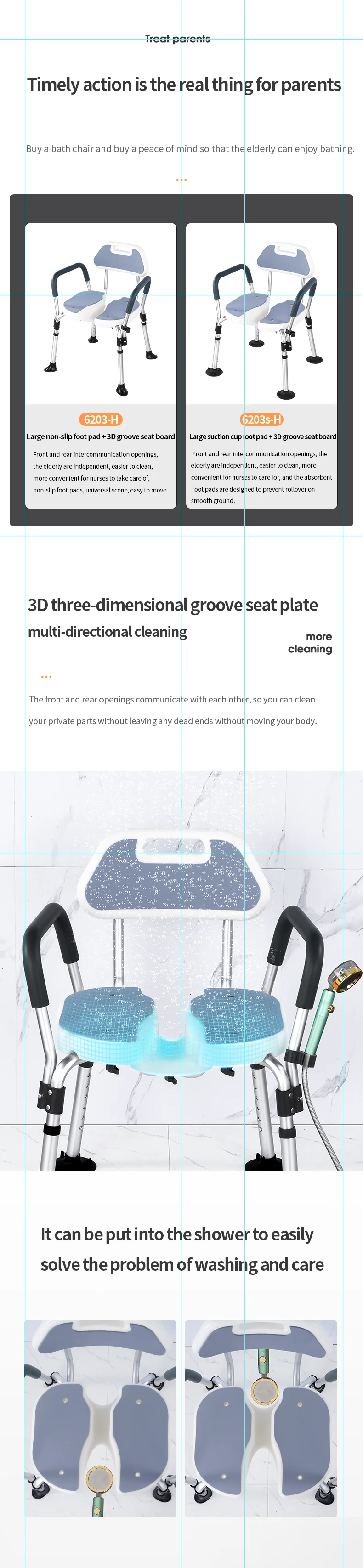 High Quality Bath Chairs For Disabled Nonslip Bath Stool Chair For