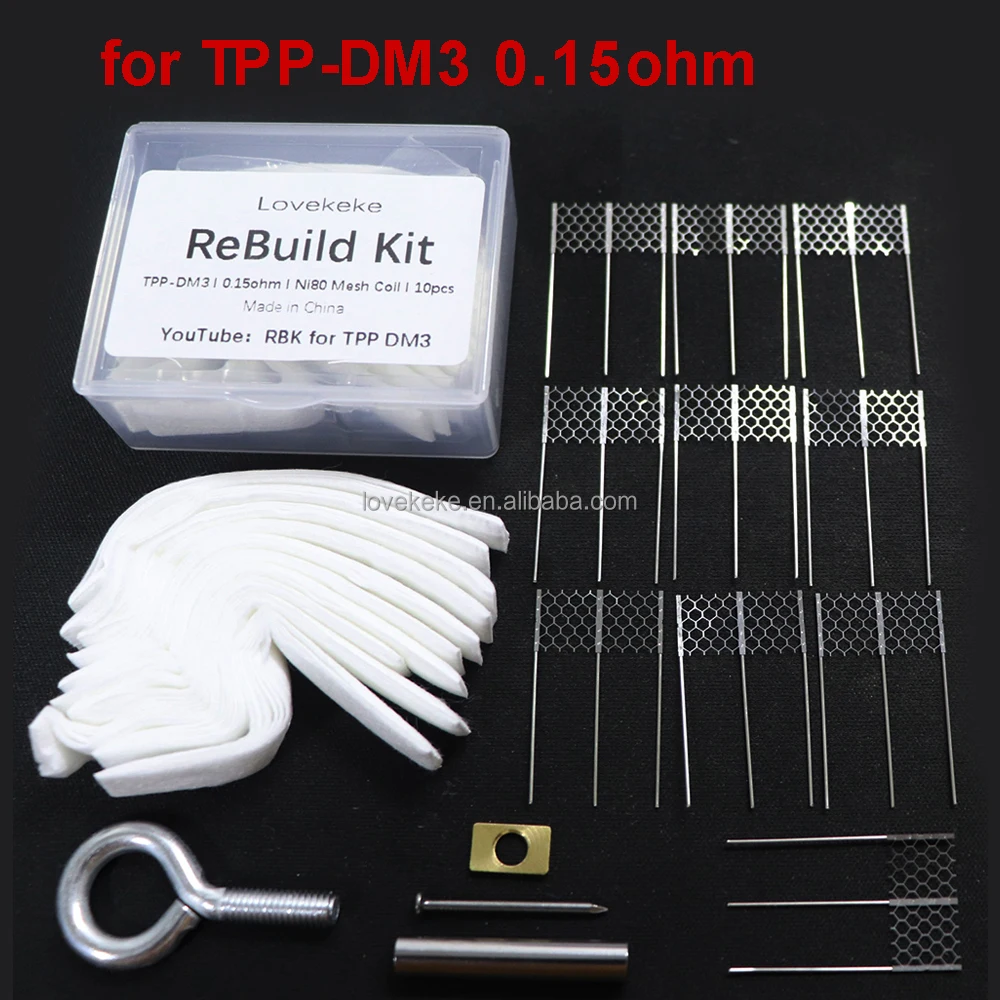 Lovekeke Diy Rbk Kit Rebuild Coil Kit For Tpp-dm1 Dm2 Dm3 Dm4 0.3ohm 0 ...