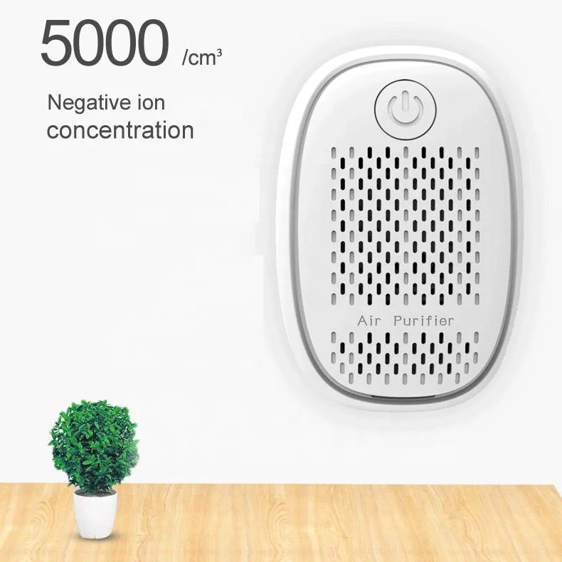 Compact Wall Plug Air Purifier Silent Mini Ionizer Air Cleaner Eliminate Smoke Dust Pollen for Home Office Toilet Pet Space 2