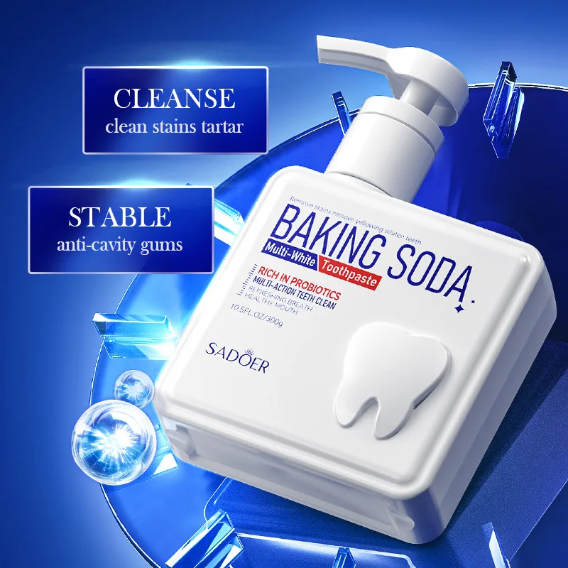 Собственный бренд SADOER уход за полостью рта удаление пятен пищевая сода зубная паста для чистки зубов