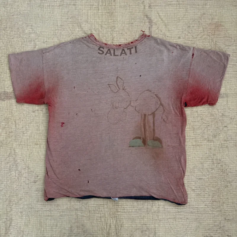 Customized 100% Cotton Men's Oversize T Shirt High Vintage Pullover Screen Printing Dirty Wash Distressed Summer Base Shirt gallery 2