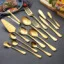 gold color- dinner knife
