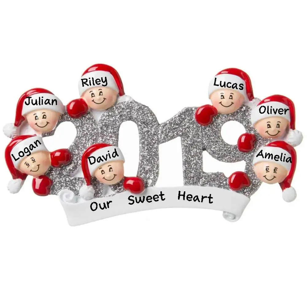 Details about   1pcs Christmas Ornament Personalized Family Resin Decorations 