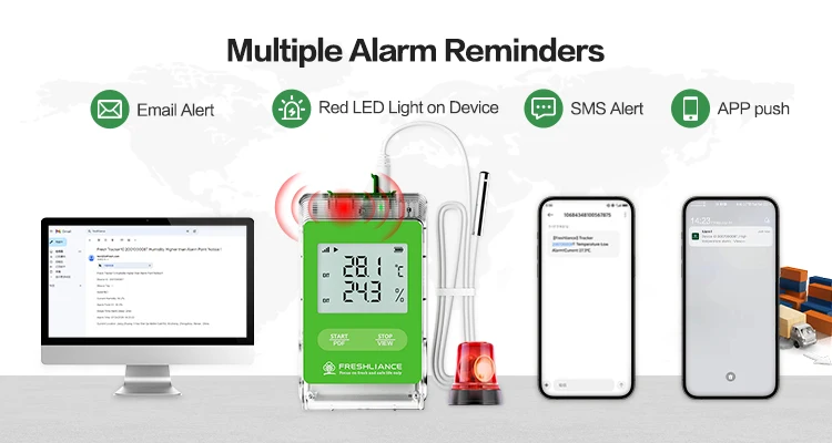 Fresh Tracker 10 - Real Time Temperature & Humidity Logger