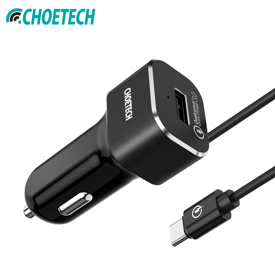 Choetech Car Charger Qc 3.0 Quick Charge 36w Fast Typec Usb Car Phone