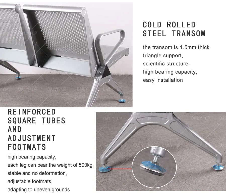 outdoor stainless steel benches hospital waiting chair public waiting chair